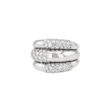 Bague Cartier  en or blanc et diamants
