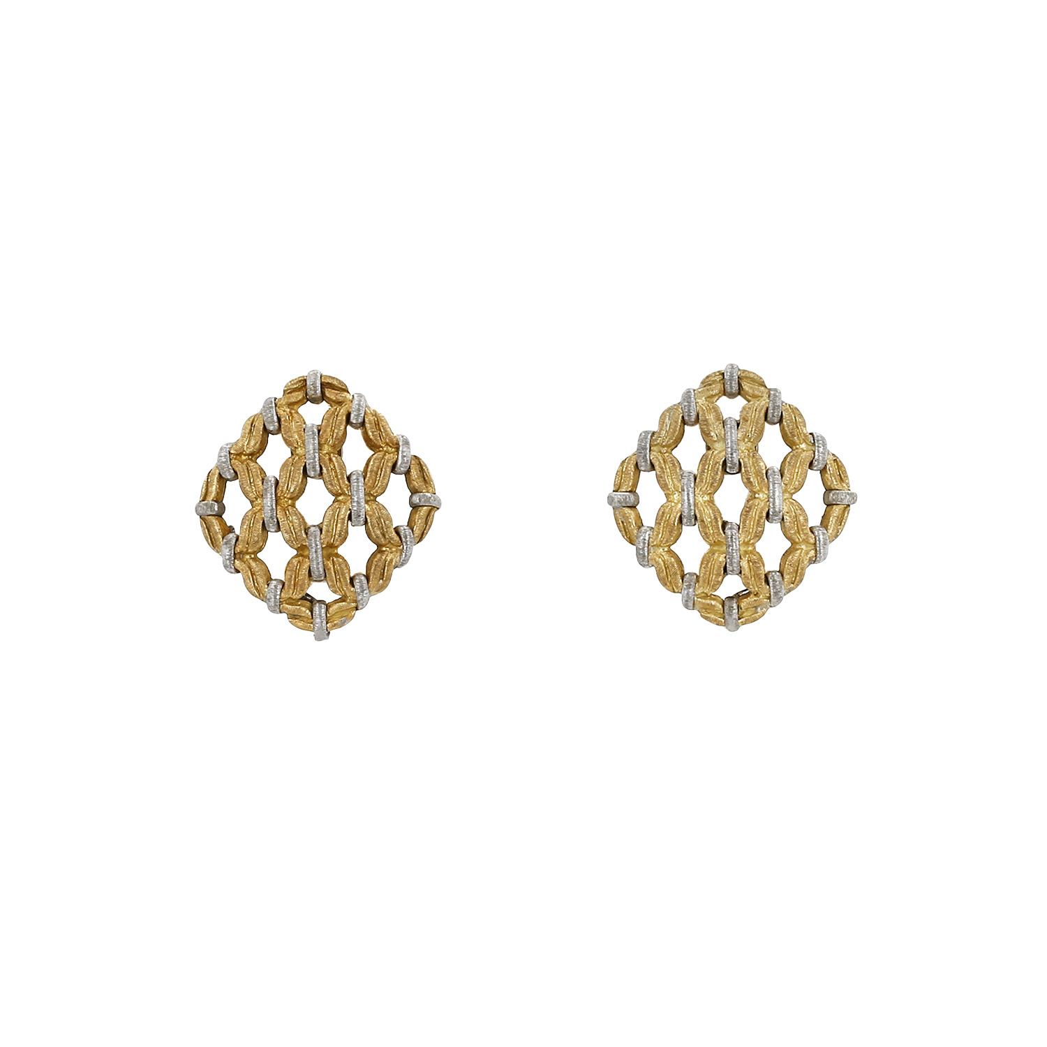 Buccellati  pendants earrings in yellow gold and white gold - Detail D2
