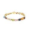 Bracelet articulé Bulgari Allegra en or jaune, diamants et pierres de couleurs - 360 thumbnail