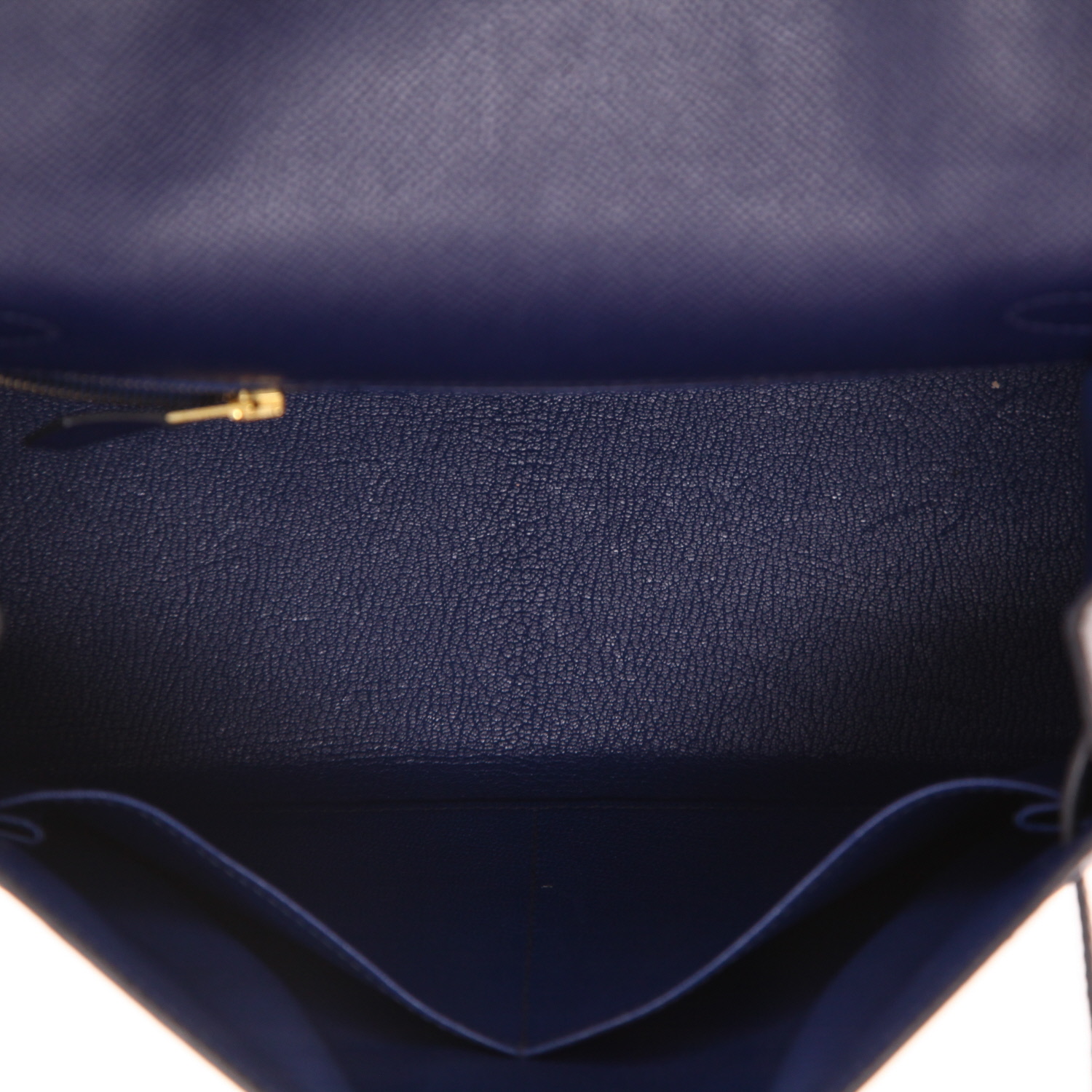 Borsa Hermès  Kelly 28 cm in pelle Epsom blu notte - Detail D3
