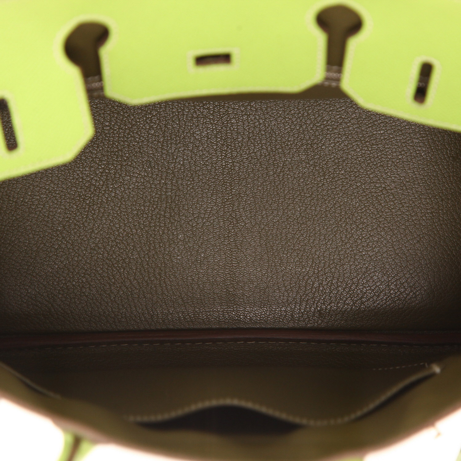 Hermès  Birkin Verso 30 cm handbag  in green epsom leather - Detail D3