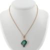 Collana Pomellato Ritratto modello grande in oro rosa, malachite e diamanti nero - 360 thumbnail