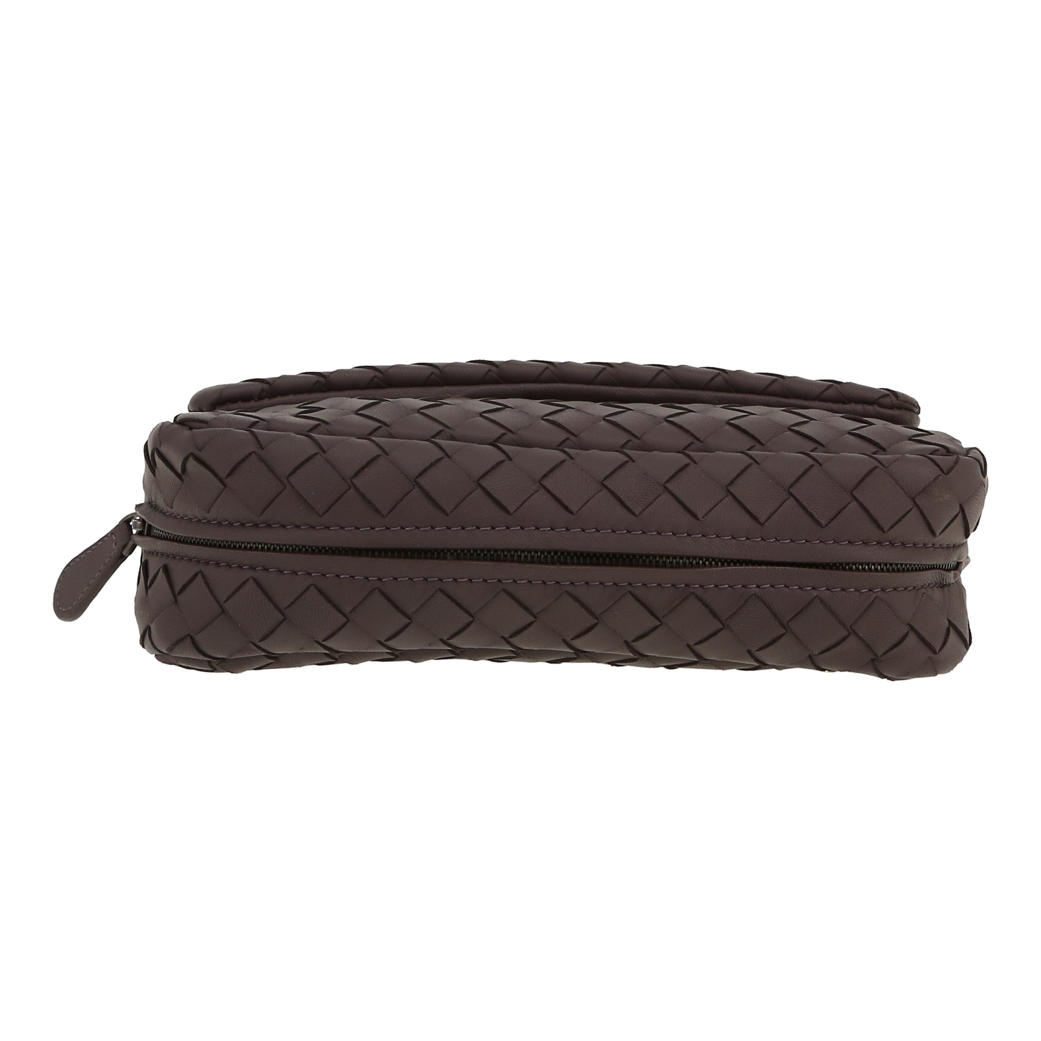 Borsa a tracolla Bottega Veneta   in pelle intrecciata marrone - Detail D1