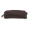 Sac bandoulière Bottega Veneta   en cuir tressé marron - Detail D1 thumbnail