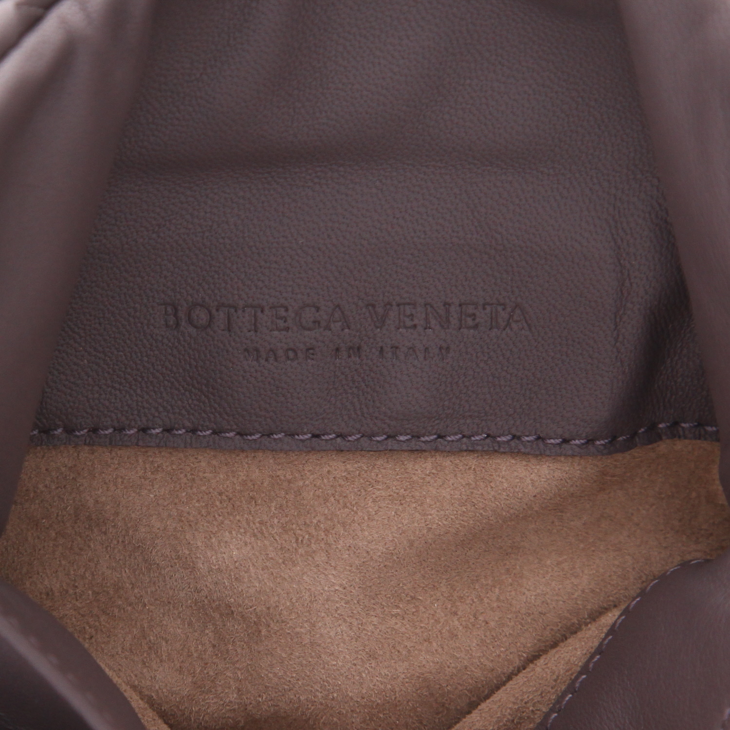 Sac bandoulière Bottega Veneta   en cuir tressé marron - Detail D2