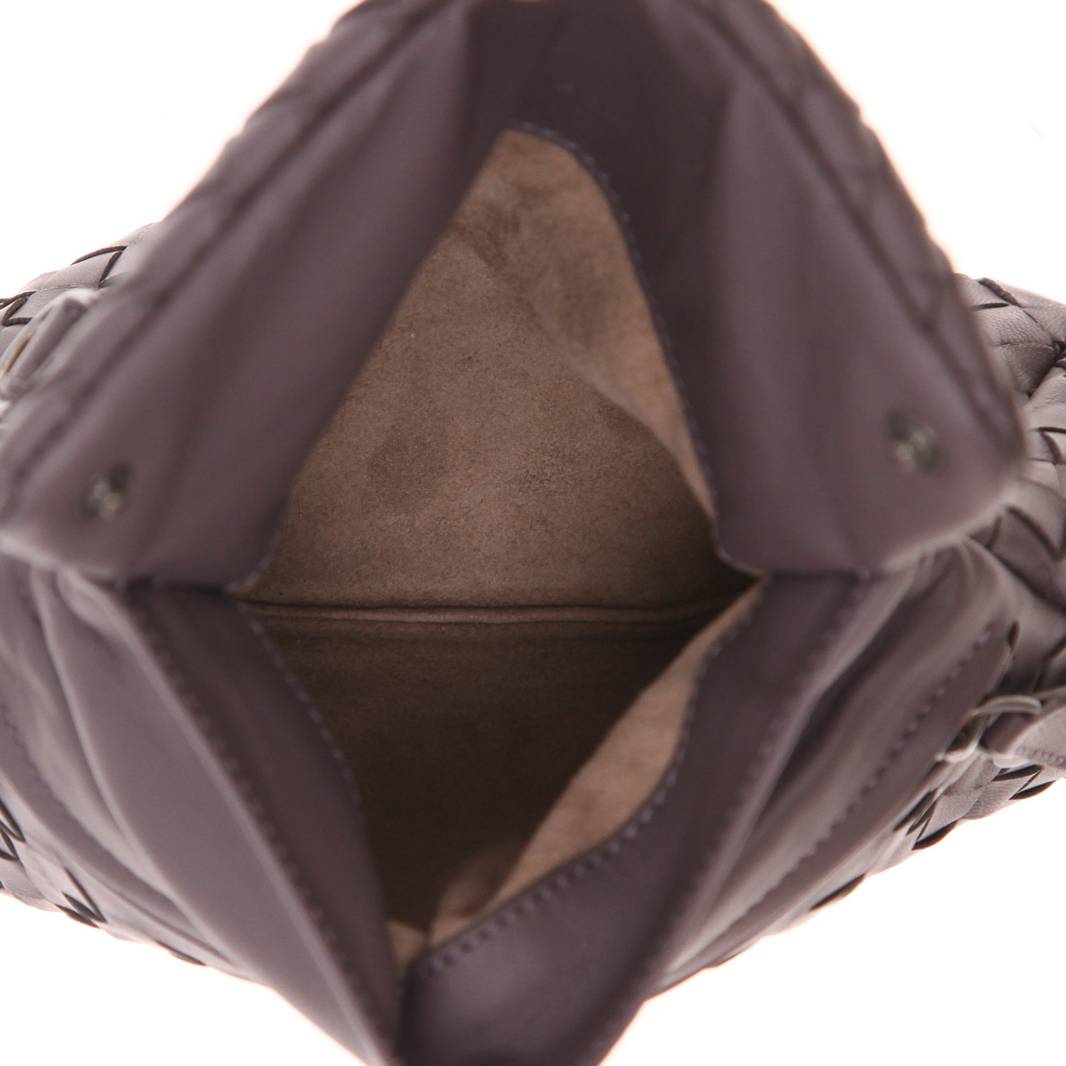 Borsa a tracolla Bottega Veneta   in pelle intrecciata marrone - Detail D3