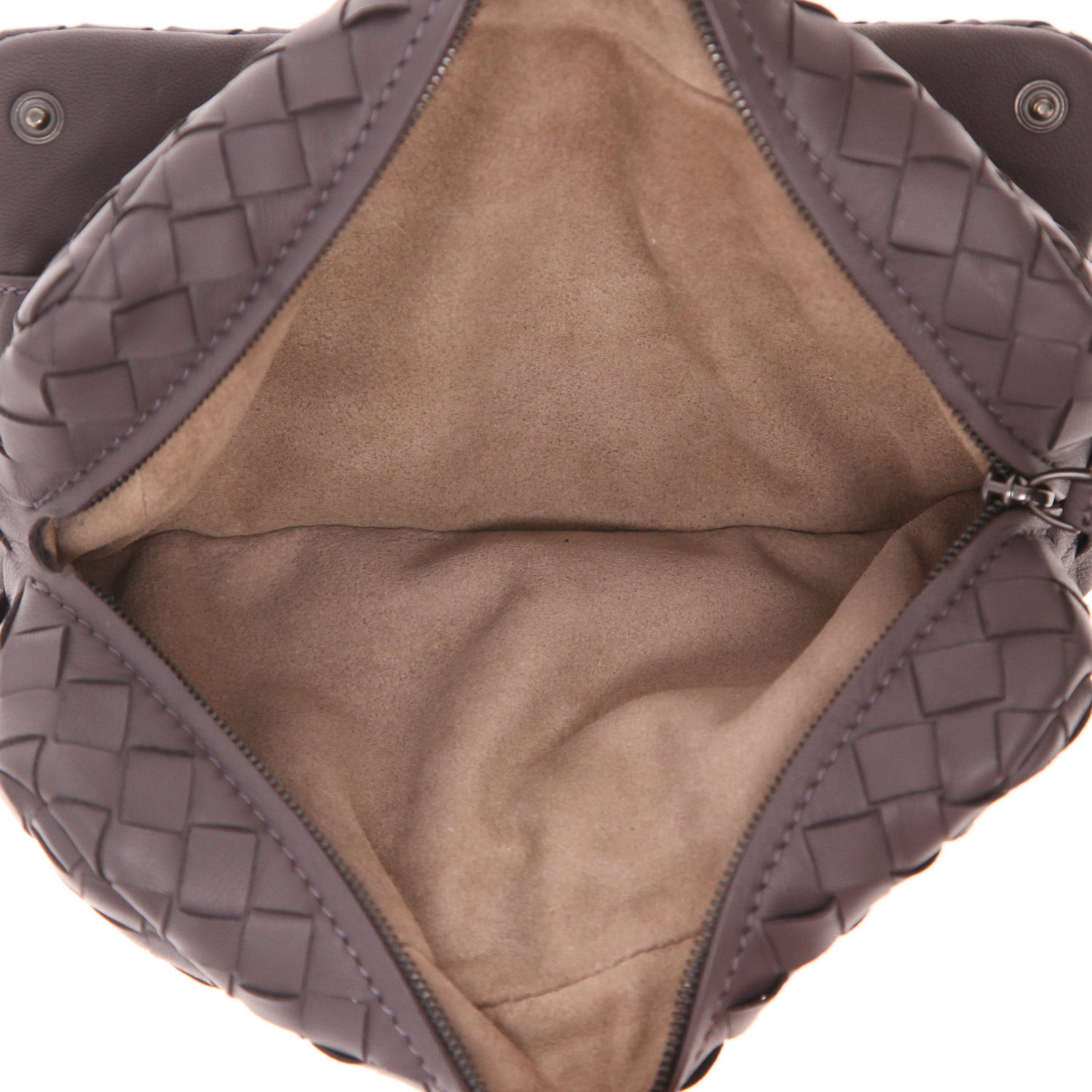 Bolso bandolera Bottega Veneta   en cuero trenzado marrón - Detail D4