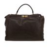 Bolso de mano Fendi  Peekaboo modelo grande  en cuero marrón - 360 thumbnail