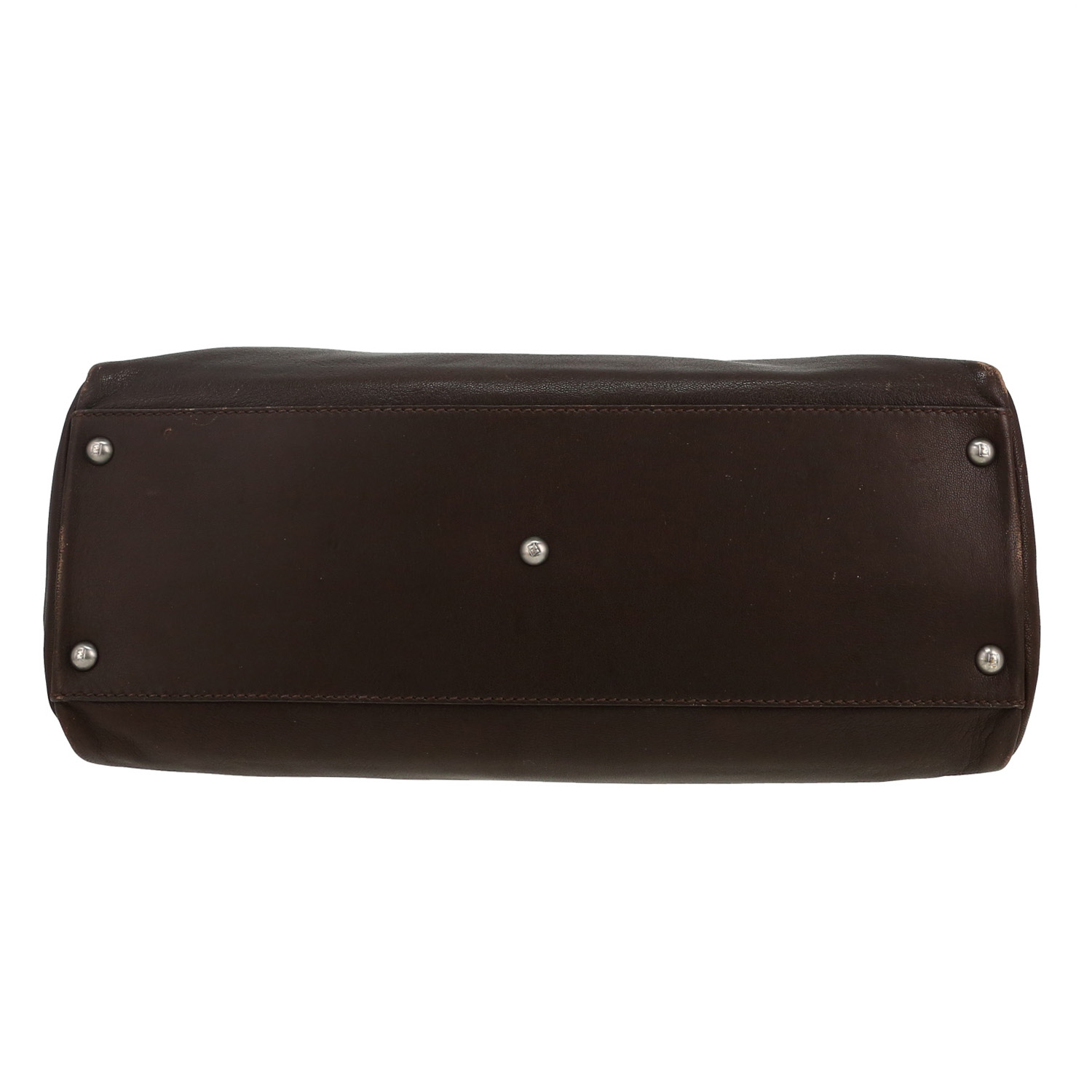 Sac à main Fendi  Peekaboo grand modèle  en cuir marron - Detail D1