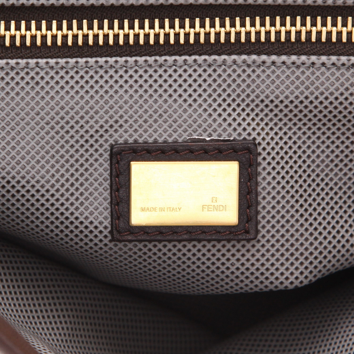 Fendi  Peekaboo large model  handbag  in brown leather - Detail D2