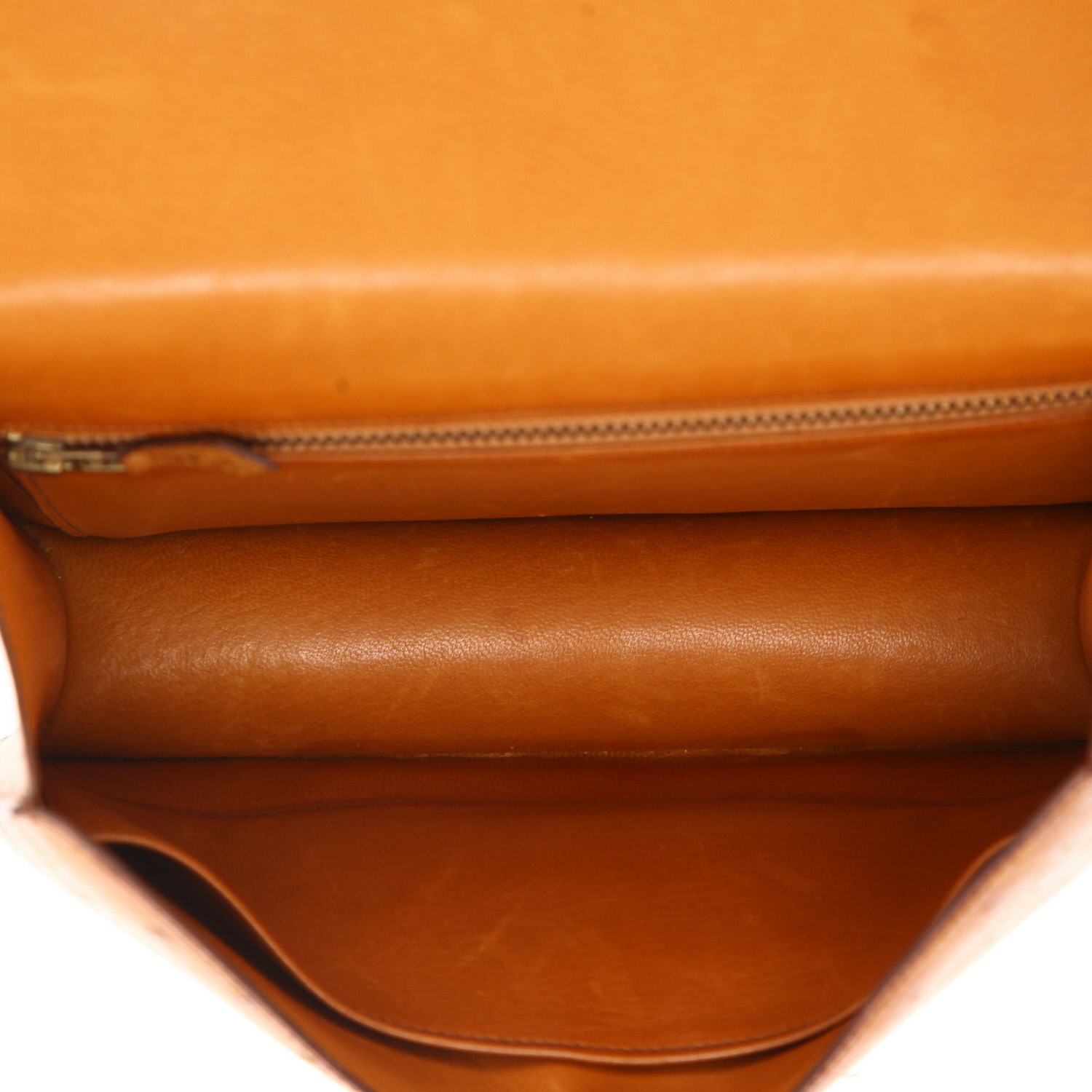 Hermès  Constance handbag  in gold ostrich leather - Detail D3