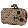 Bolsito de mano Bottega Veneta  Knot en cuero trenzado bronce - 00pp thumbnail