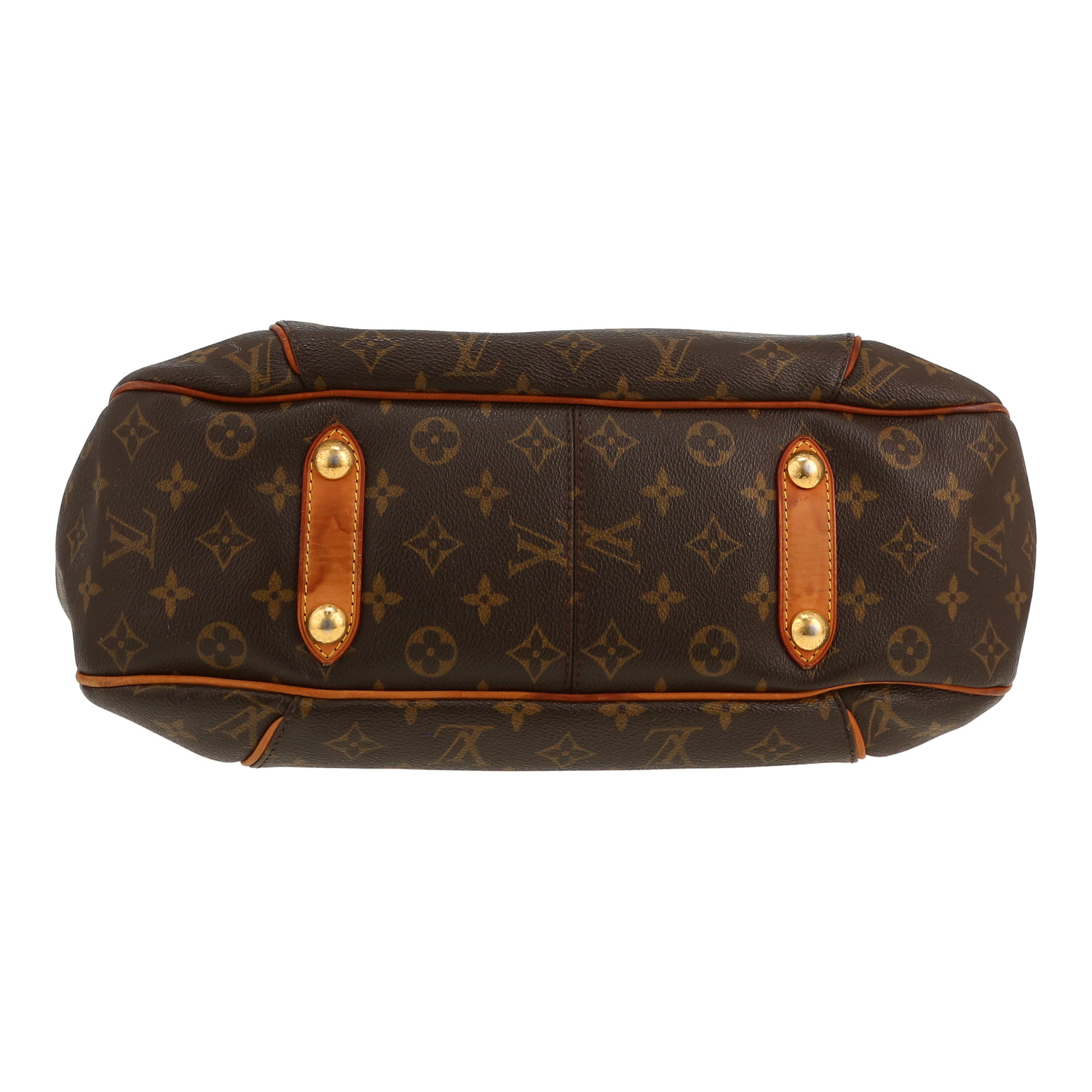 Borsa Louis Vuitton  Galliera in tela monogram marrone e pelle naturale - Detail D1