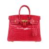 Sac à main Hermès  Birkin 25 cm en crocodile niloticus Rose extrême - 360 thumbnail