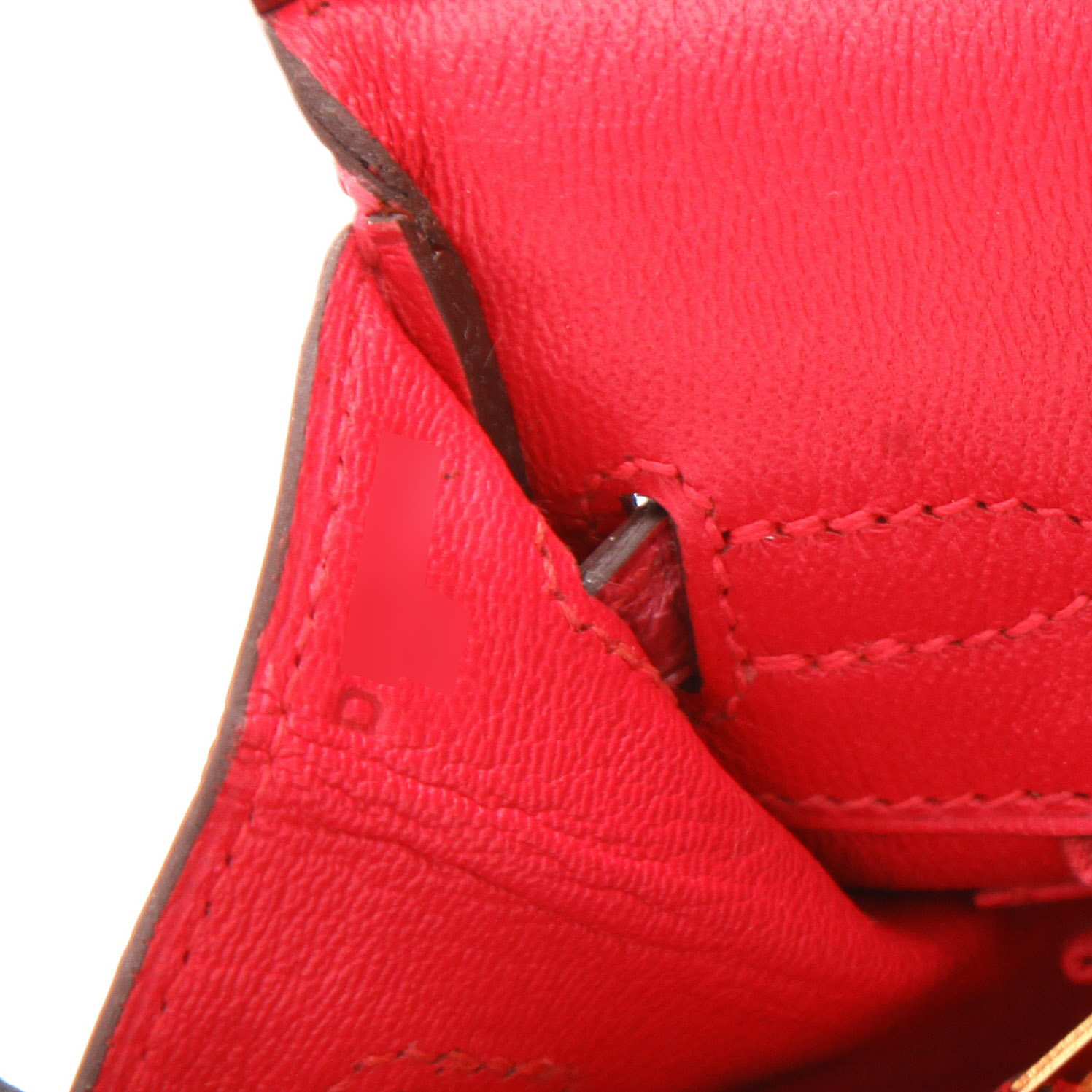 Bolso de mano Hermès  Birkin 25 cm en cocodrilo niloticus Rose extrême - Detail D4