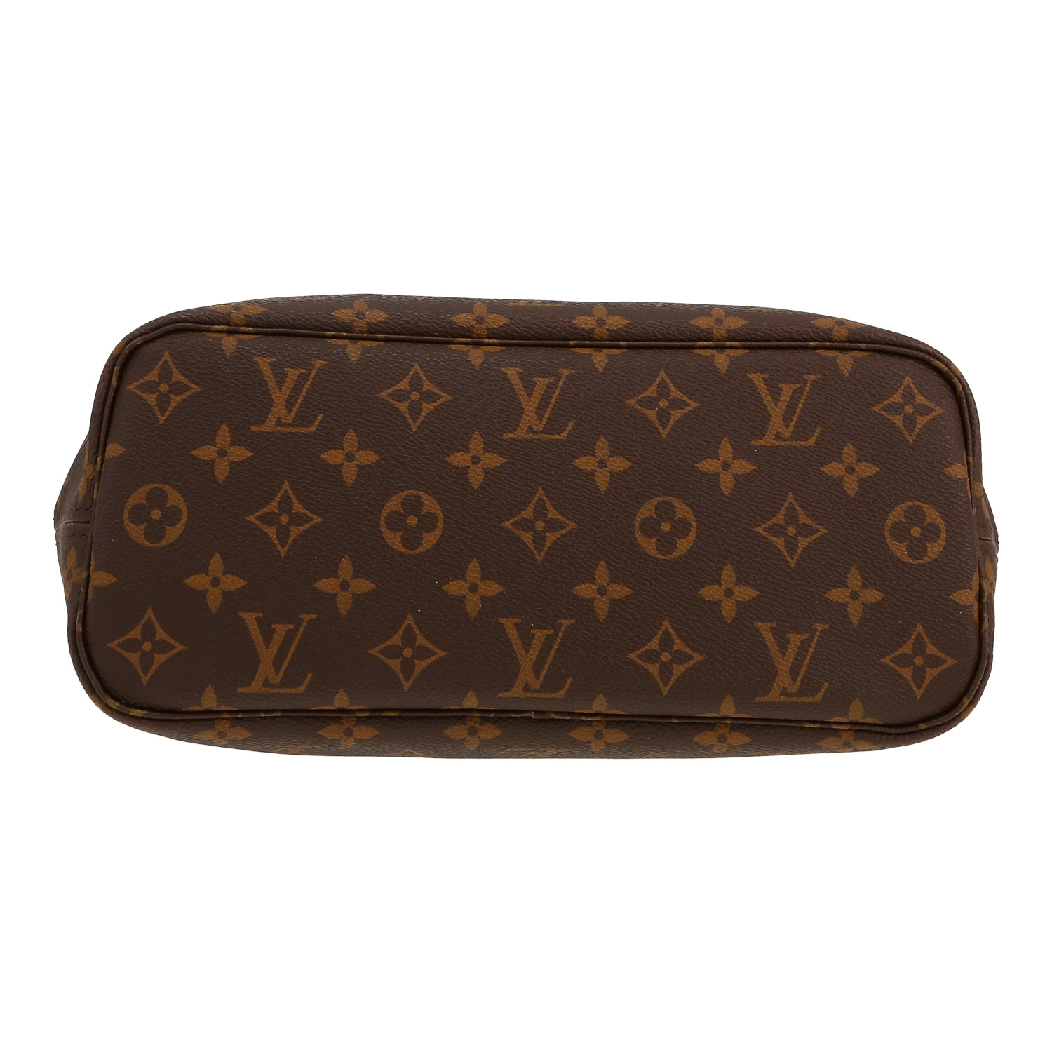 Shopping bag Louis Vuitton  Neverfull modello piccolo  in tela monogram marrone e pelle naturale - Detail D1