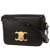 Celine  Triomphe Teen shoulder bag  in black leather - 00pp thumbnail
