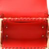 Sac à main Hermès  Kelly Picnic 20 cm en osier et cuir Swift rouge - Detail D3 thumbnail