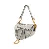 Dior  Saddle Newspaper handbag  in white and black leather - Detail D9 thumbnail