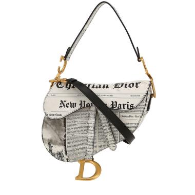 Borsa Dior  Saddle in pelle bianca e nera