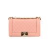 Chanel  Boy shoulder bag  in pink quilted grained leather - 360 thumbnail