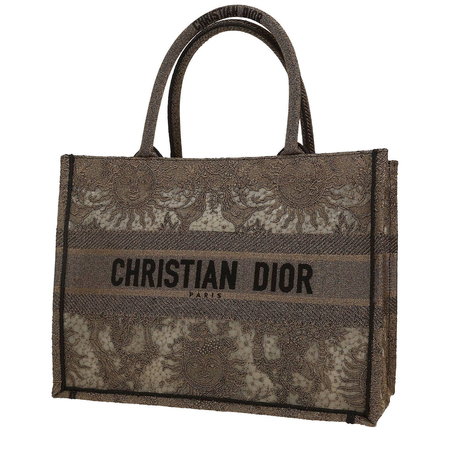 Bolso Cabás Dior  Book Tote en lona bronce