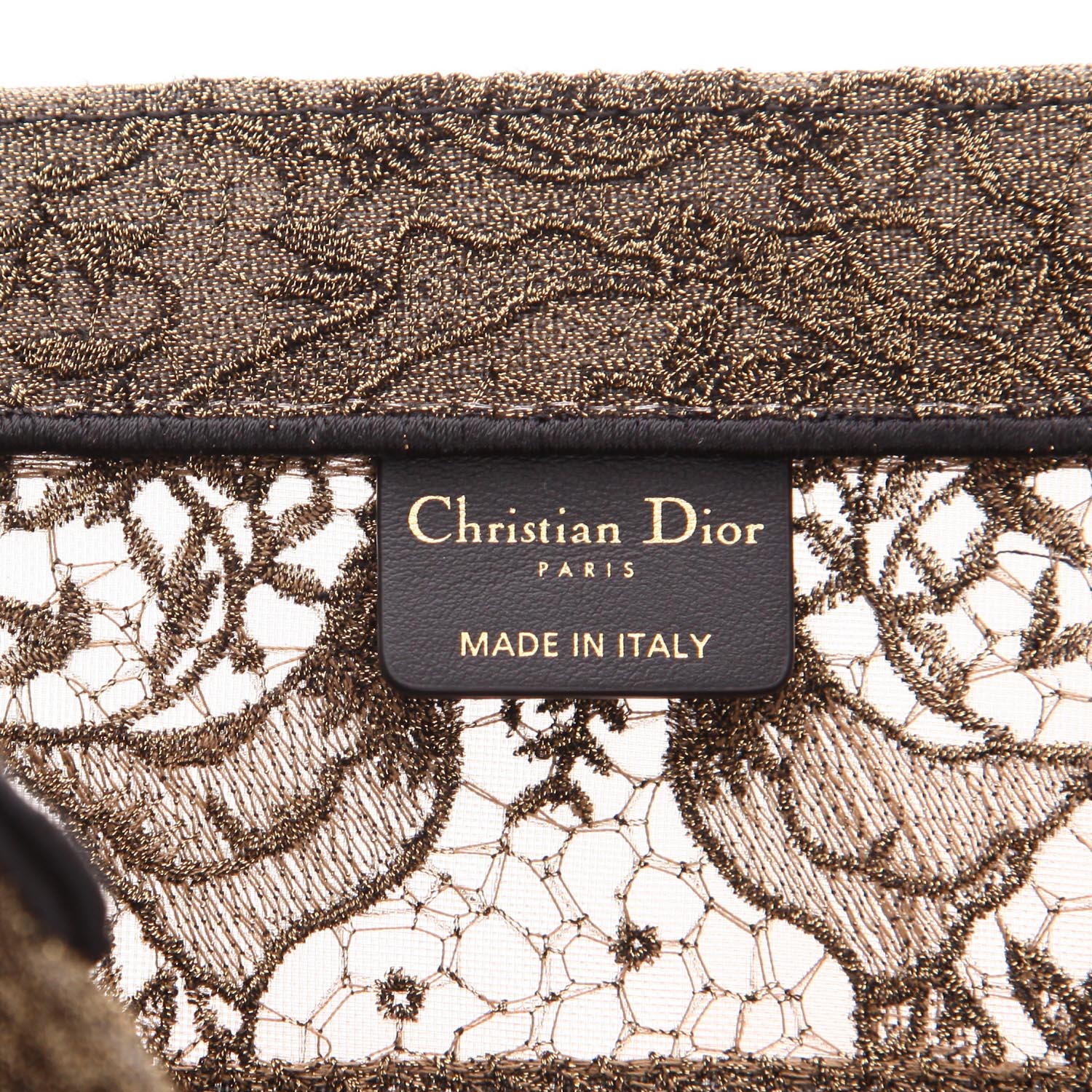 Shopping bag Dior  Book Tote in tela bronzo - Detail D2