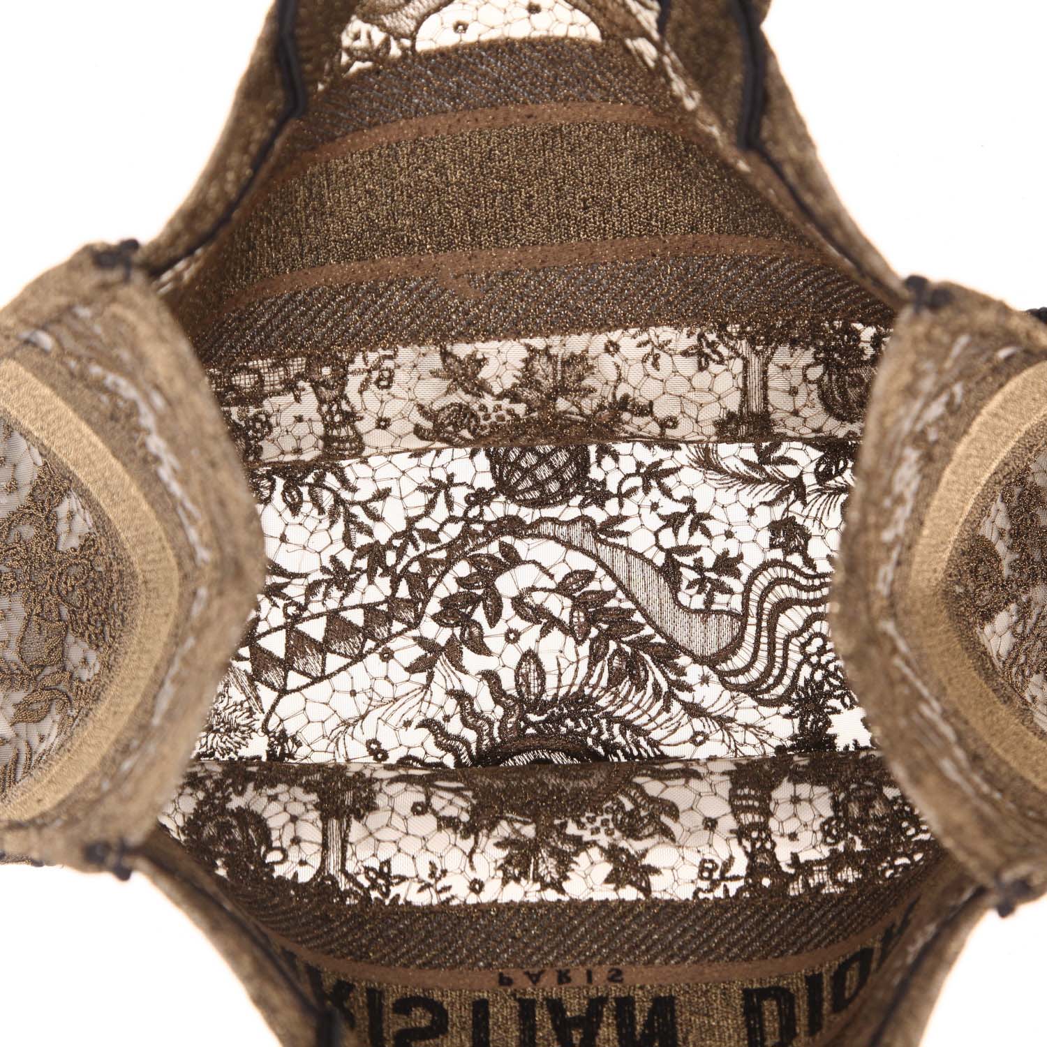 Sac cabas Dior  Book Tote en toile bronze - Detail D3