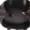 Dior  Toujours handbag  in black and white tweed  and black leather - Detail D3 thumbnail