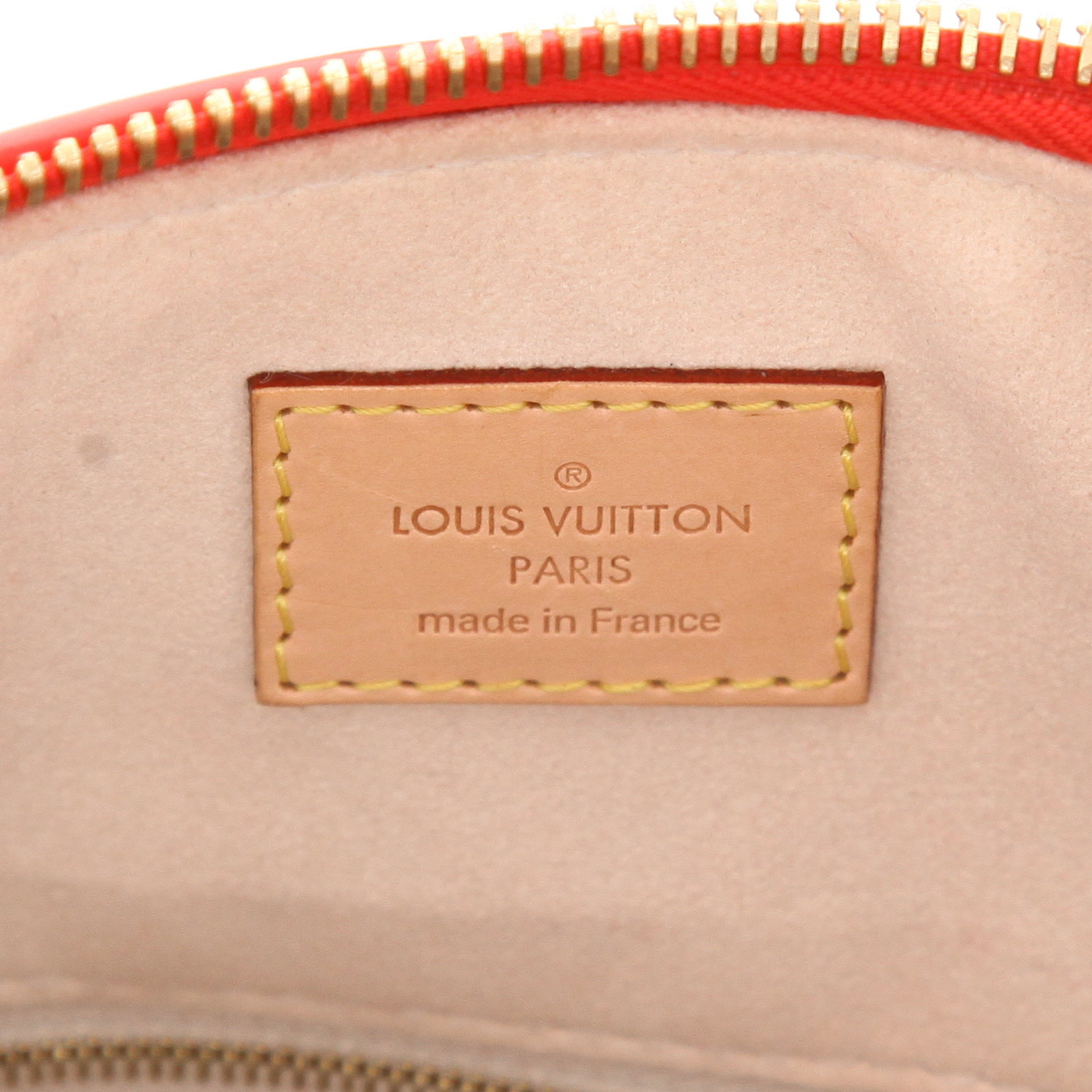 Louis Vuitton  Doc handbag  in red epi leather  and natural leather - Detail D2