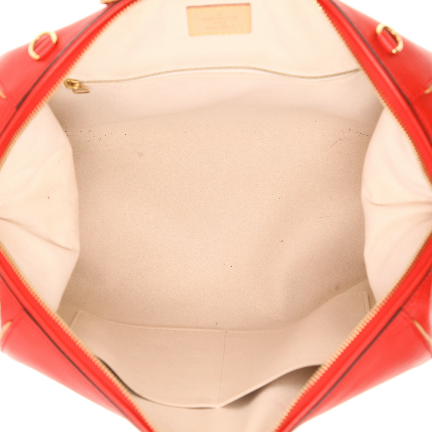 Borsa Louis Vuitton  Doc in pelle Epi rossa e pelle naturale - Detail D3