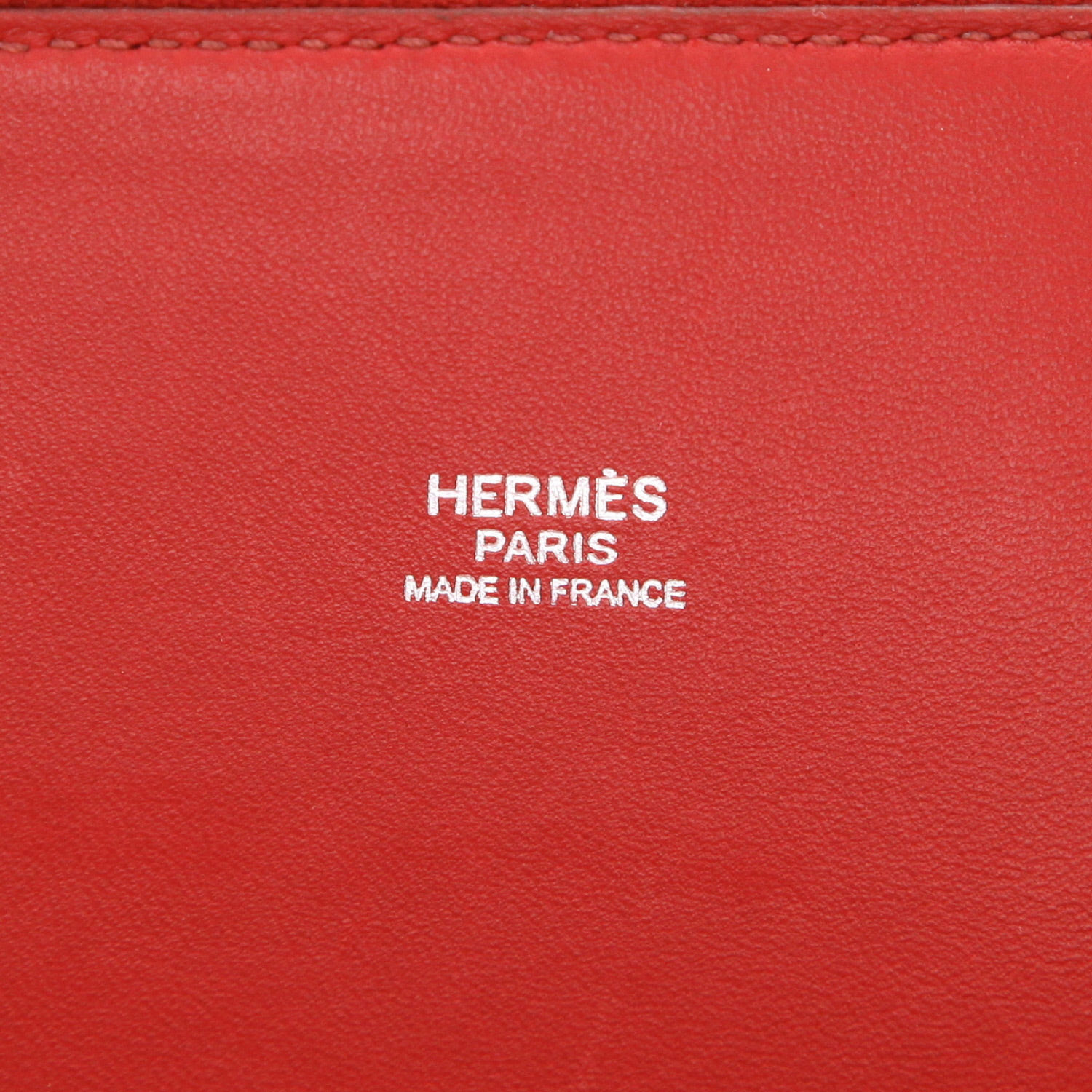 Bolso de mano Hermès  Bolide 31 cm en cuero togo rojo - Detail D2