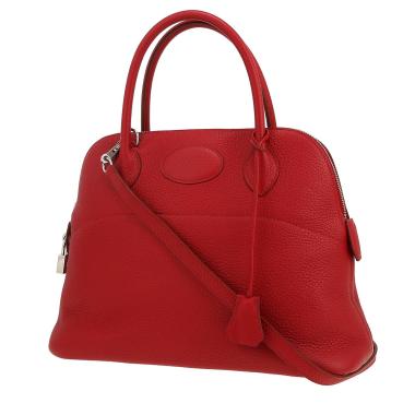 Bolso de mano Hermès  Bolide 31 cm en cuero togo rojo