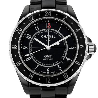 Chanel J12 GMT  in ceramic black and stainless steel Ref: Chanel - H2012  Circa 2008