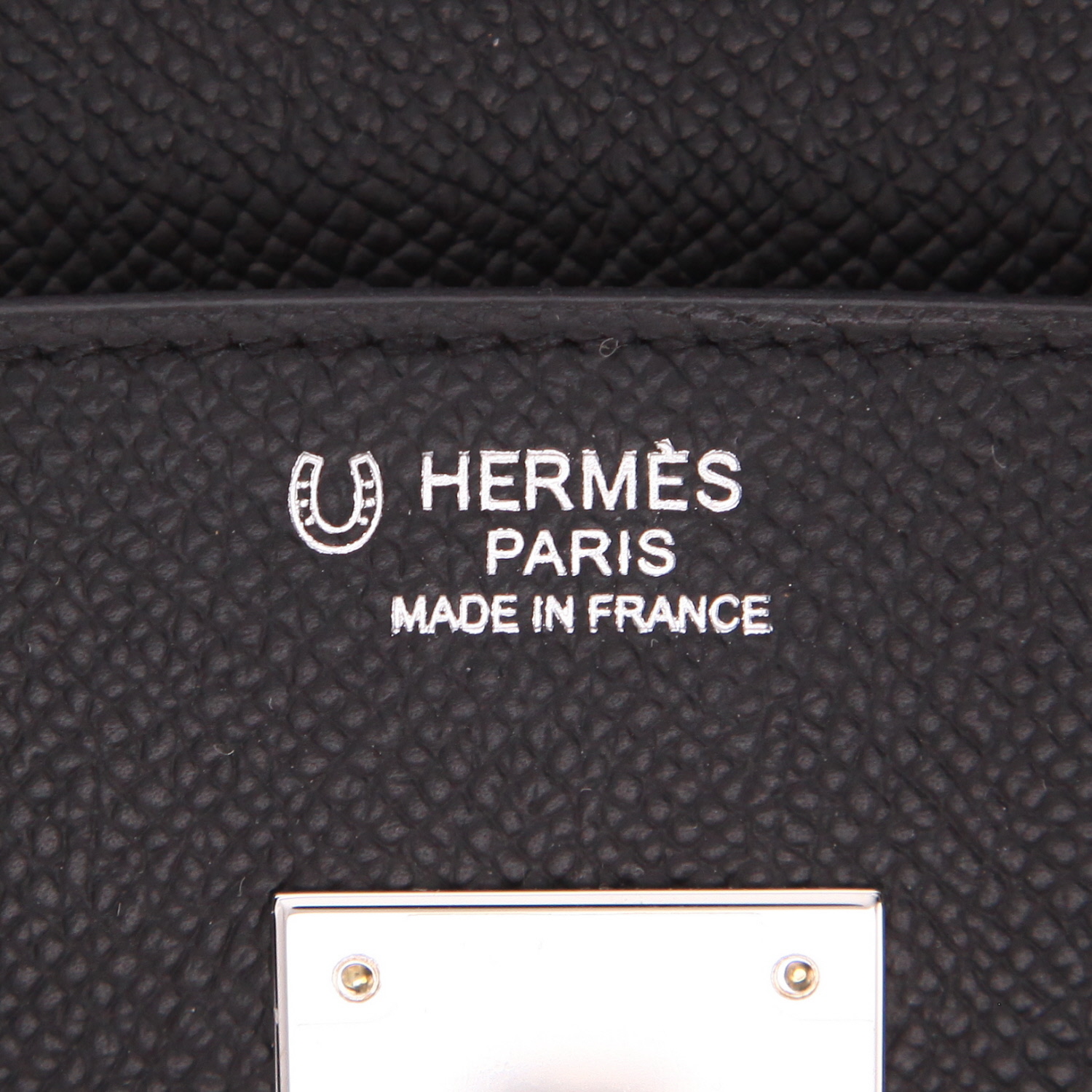 Sac à main Hermès  Birkin 30 cm en cuir epsom noir - Detail D2