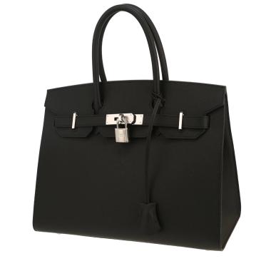 Bolso de mano Hermès  Birkin 30 cm en cuero epsom negro