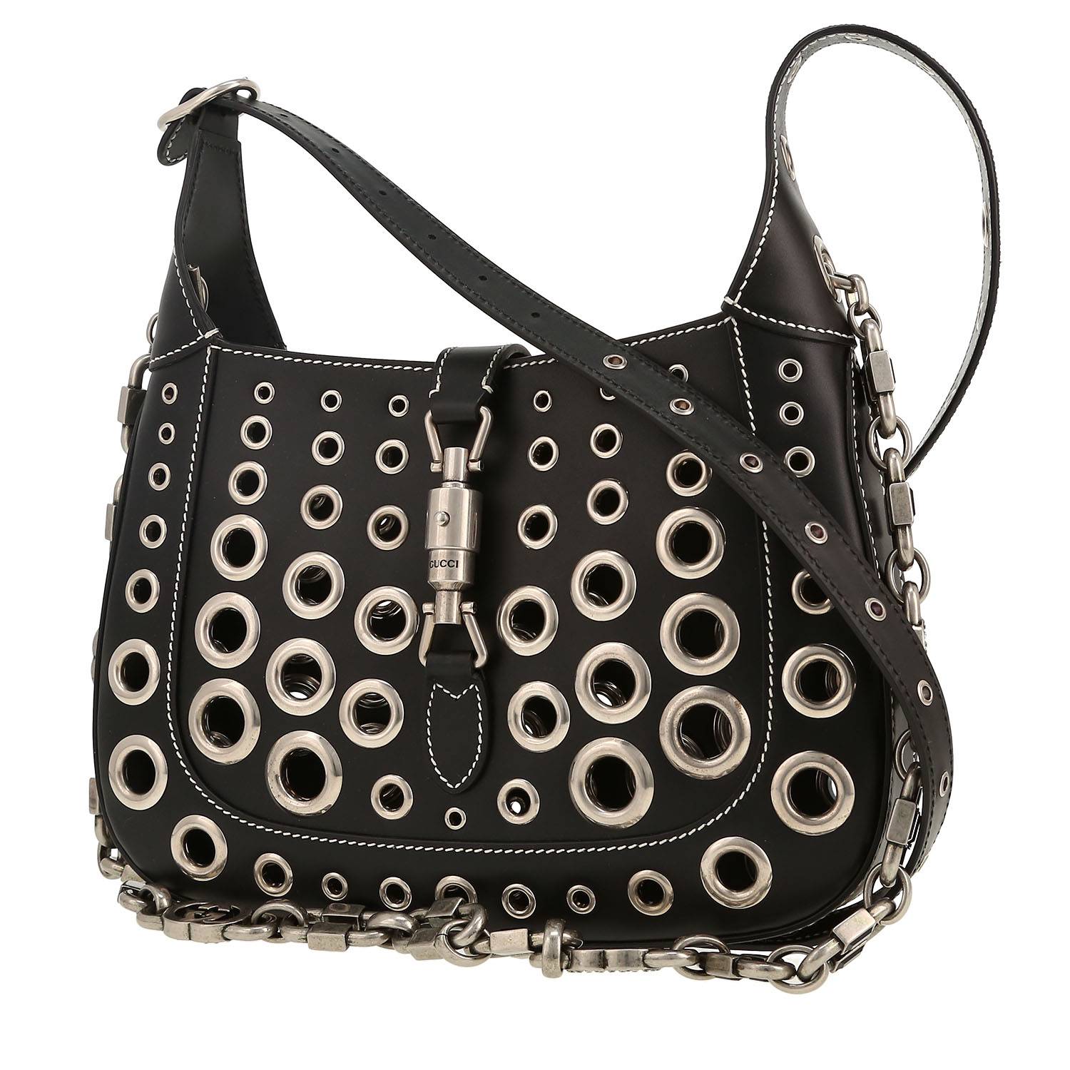 Sac à main Gucci  HA HA HA Jackie 1961 en cuir noir