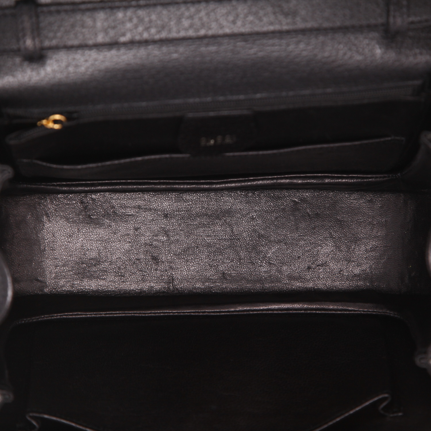 Sac à main Gucci  Bamboo en cuir de Pecari noir et bambou - Detail D3