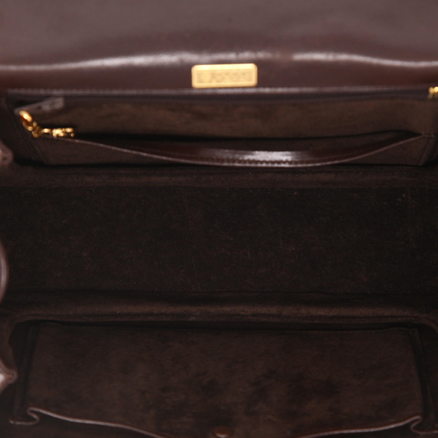 Borsa a tracolla Gucci Bamboo in pelle marrone e bambù - Detail D3