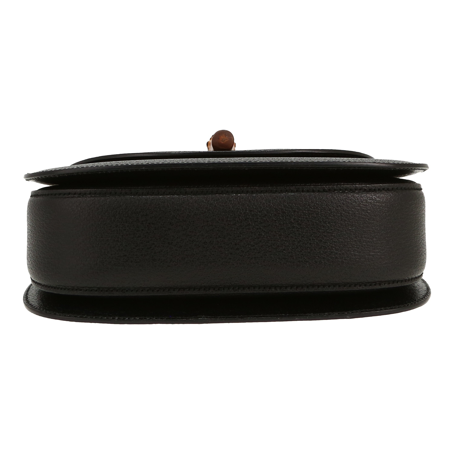 Gucci Bamboo handbag – large size – in black peccary leather and Bambou - Detail D1