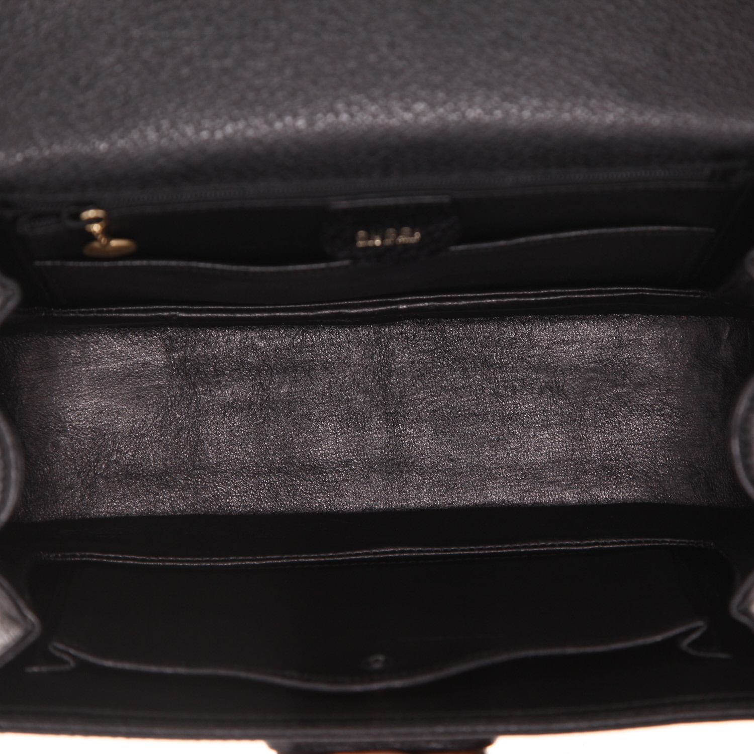 Sac à main Gucci  Bamboo grand modèle  en cuir de Pecari noir et bambou - Detail D3