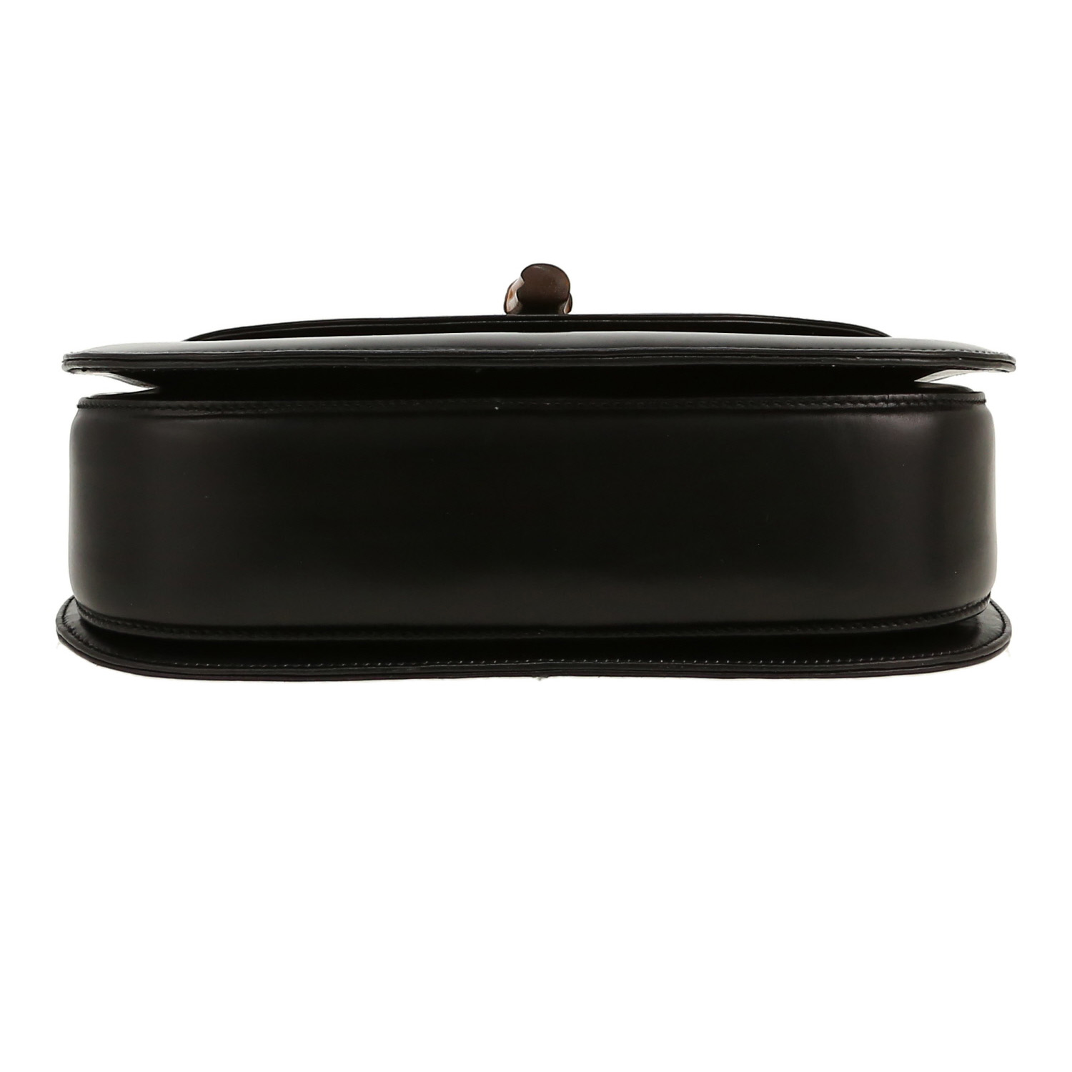 Borsa a tracolla Gucci  Bamboo modello medio  in pelle nera e bambù - Detail D1