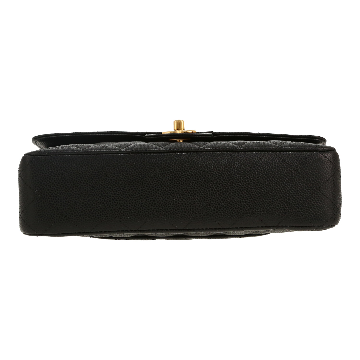 Chanel  Timeless Classic handbag  in black quilted grained leather - Detail D1