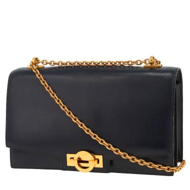Borsa Hermès  Ring in pelle box blu marino
