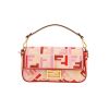 Sac à main Fendi  Baguette en toile siglée rose et rouge - 360 thumbnail