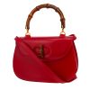 Gucci  Bamboo large model  shoulder bag  in red leather - 00pp thumbnail