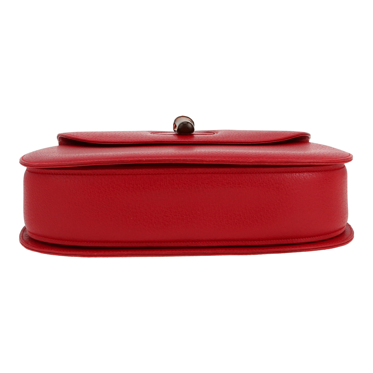 Bolso bandolera Gucci  Bamboo modelo grande  en cuero de Pecarí rojo y bambú - Detail D1