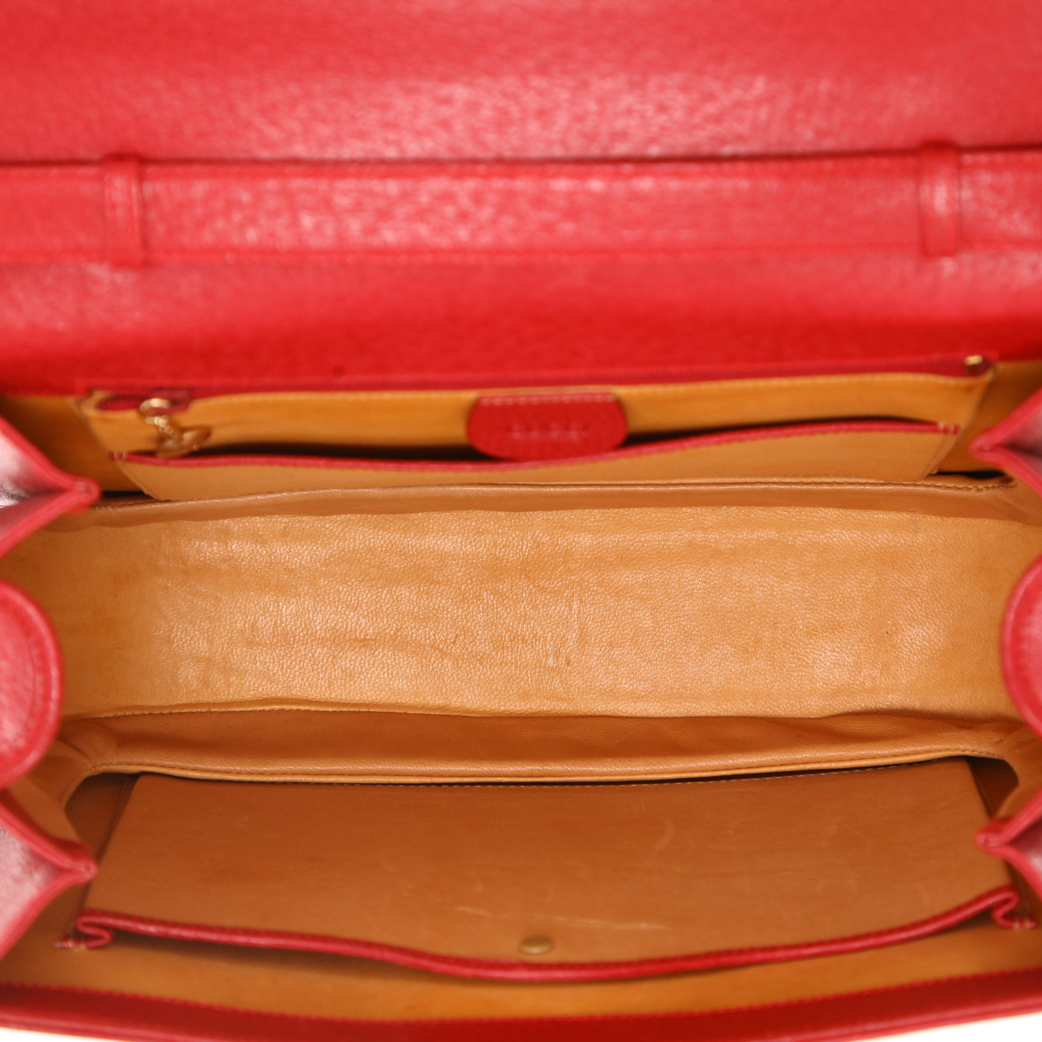 Gucci  Bamboo large model  shoulder bag  in red Pecari leather  and bamboo - Detail D3