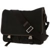 Borsa a tracolla Prada   in tela nera e pelle marrone - 00pp thumbnail