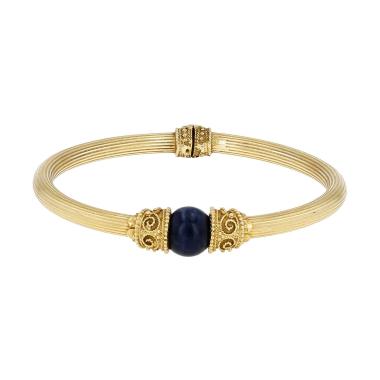 Bracelet Lalaounis  en or jaune et sodalite